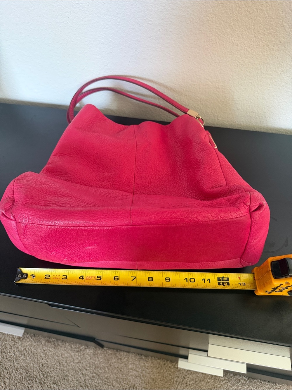 Coach Fuchsia Pink Leather Shoulder Bag - Picture 12 of 13